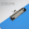 Porte bloc à pince A4 en polypro de 2mm - 22.5 x 31.5 cm - Bleu
