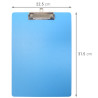 Porte bloc à pince A4 en polypro de 2mm - 22.5 x 31.5 cm - Bleu