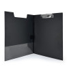 Porte bloc A4 à rabat avec pince - PVC double face - Noir