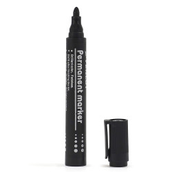 Marqueur permanent Noir pointe Ogive 2mm 