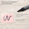 Marqueur permanent Noir pointe Ogive 2mm 