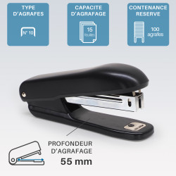 Agrafeuse de bureau n°10 capacité 12 feuilles 