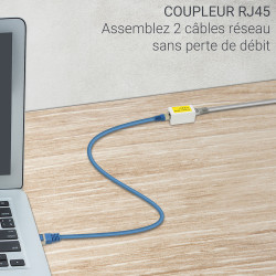 Coupleur RJ45 Cat. 5e non blindé FEM/FEM