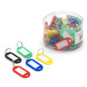 Porte-clés multicouleurs anneaux 18mm pack en tube de 50