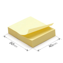 Notes adhésives repositionnables Pack 3 mini blocs jaunes 40x50mm