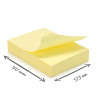Notes adhésives repositionnables Pack 12 mini blocs jaunes 40x50mm