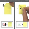 Notes adhésives repositionnables Pack 12 mini blocs jaunes 40x50mm