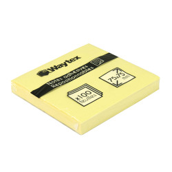 Notes adhésives repositionnables bloc 100 feuilles jaunes 75 x 75 mm