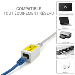 Coupleur RJ45 Cat. 5e non blindé FEM/FEM