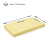Notes adhésives repositionnables bloc 100 feuilles jaunes 75 x 125 mm