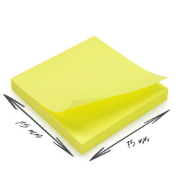 Bloc note reposition Néon 100 feuil 75x75mm jaune,fuchsia,vert,orange