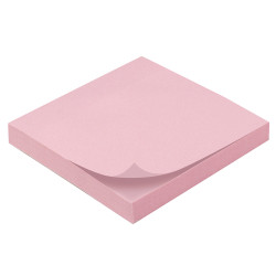 Notes adhésives repositionnables bloc 100 feuilles Rose 75 x 75 mm