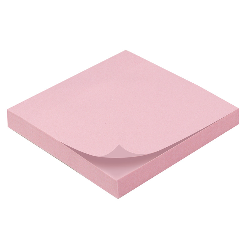 Notes adhésives repositionnables bloc 100 feuilles Rose 75 x 75 mm