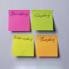 Notes adhésives repositionnables bloc 250 feuil multicol néon 50x50mm