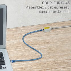 Coupleur RJ45 Cat. 5e blindé FEM/FEM