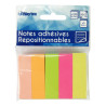 500 Marque-pages adhésifs repositionnables néon pack 5 blocs 50x15mm