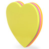 Bloc 100 notes repositionnable c?ur 5 couleurs 70x70mm suspendu