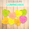 Bloc 100 notes repositionnable c?ur 5 couleurs 70x70mm suspendu