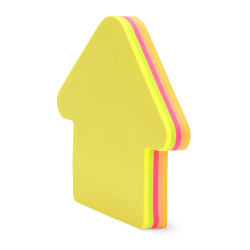 Bloc 100 notes repositionnables flèche 5 couleurs 70x70mm suspendu
