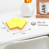 Bloc 100 notes repositionnables flèche 5 couleurs 70x70mm suspendu