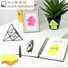 Bloc 100 notes repositionnables flèche 5 couleurs 70x70mm suspendu