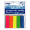 125 Marque-pages adhésifs repositionnables néon pack 5 blocs 45x12mm