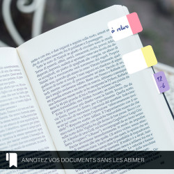 100 Marques page papier reposition 20x5 coul Néon 42x25mm suspendu