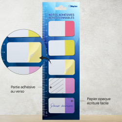 100 Marques page papier reposition 20x5 coul Néon 42x25mm suspendu
