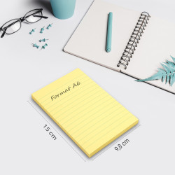 Bloc note repositionnable grand format 100 feuilles Jaune 98 x 150mm