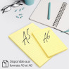 Bloc note repositionnable grand format A5 100 feuil. Jaune 150x210mm