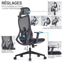 Fauteuil de bureau  CANIS --Démo livré monté