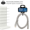 Cordon USB 2.0 A/B mâle-mâle 3.00m beige -S