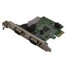 Carte PCI Express 1x 2 ports série format standard & Low Profile