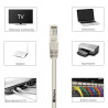 Câble réseau RJ45 Cat. 5e non blindé UTP gris 1.00m