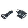 Pack chargeur secteur et allume cigare USB 1A