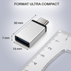 Adaptateur USB 3.1 Type C mâle / USB 3.0 femelle
