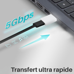 Adaptateur USB 3.0 Male à USB 3.1 Type C Femelle