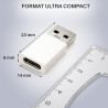 Adaptateur USB 3.0 Male à USB 3.1 Type C Femelle