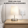 Chargeur secteur USB 1A blanc sachet