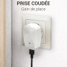 Chargeur secteur USB 1A blanc sachet