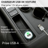 Mini chargeur USB sur prise allume cigare blanc 1A sachet