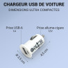 Mini chargeur USB sur prise allume cigare blanc 1A sachet