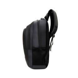 Sac à Dos 17'' Polyester Satiné Elégant Multi Poches Gros volume Noir