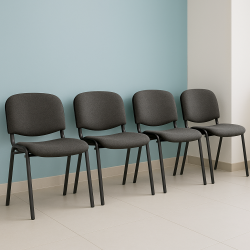 Siège tissu gris monté