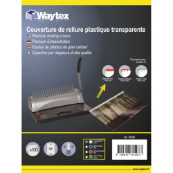 Couverture PVC 200mic translucide A4 216x303mm paquet de 100