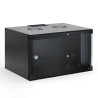 Coffret réseau ECO 19'' 6U porte vitrée 600x450 noir monté