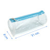 Trousse ronde fourre-tout PVC transparent 21 x 7,5cm