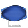 Trousse Fourre-tout 21x4x4 cm  Zippé Textile Souple Bleu marine 
