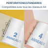Pochettes perforées A4 transp porte documents rabat velcro pack de 10