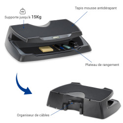 Support moniteur ou PC portable jusqu'à 17  avec rangements